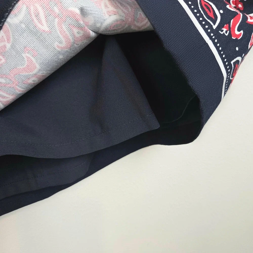 Talbots Womens Navy Red Paisley Print Pencil Skirt Size 8 NWT Nautical Lined